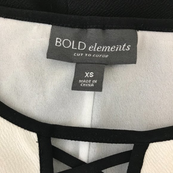 🍾BOLD elements L/S Dress | Black/White/Red | XS - Picture 8 of 9